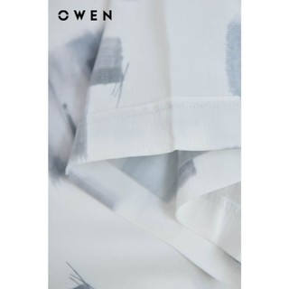 OWEN - Áo sơ mi ngắn tay Body Fit AB250124N màu Xanh đậm chất liệu Viscose-Polyester-Spandex