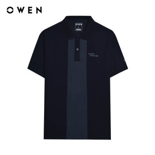 OWEN - Áo polo ngắn tay Bodyfit APV253631 màu Đen chất liệu Cotton-Poly-Spandex