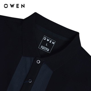 OWEN - Áo polo ngắn tay Bodyfit APV253631 màu Đen chất liệu Cotton-Poly-Spandex