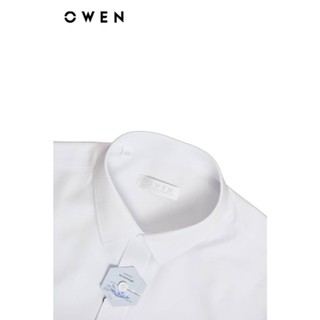 OWEN - Áo sơ mi ngắn tay Regular Fit AR250110NT màu Trắng chất liệu Polyester Nano