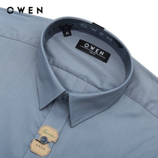 OWEN - Áo sơ mi dài tay Slim Fit AS240534D màu Ghi chất liệu Polyester-Viscose-Spandex