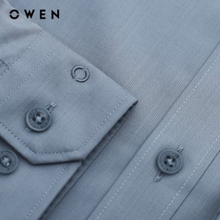OWEN - Áo sơ mi dài tay Slim Fit AS240534D màu Ghi chất liệu Polyester-Viscose-Spandex