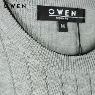 OWEN - Áo len Regular Fit ALD231659 màu Ghi chất liệu Cotton- Acrylic