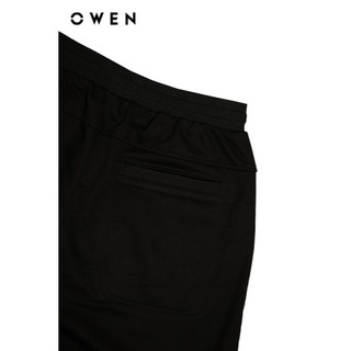 OWEN - Quần nỉ Regular Fit SN241450 màu Đen chất liệu Cotton - Polyester