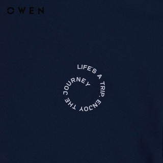 Owen - Áo t-shirt Relaxfit TSN253668 màu Xanh dương chất liệu CVC Spandex