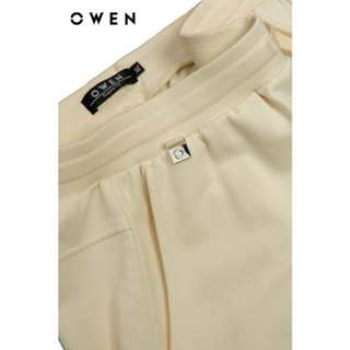 OWEN - Quần nỉ Regular Fit SN241451 màu Be chất liệu Cotton - Polyester