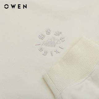 OWEN - Áo nỉ Regular Fit AN241461 màu Be chất liệu Cotton - Polyester
