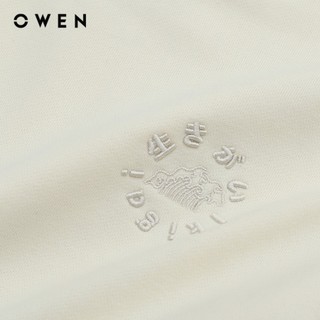 OWEN - Áo nỉ Regular Fit AN241461 màu Be chất liệu Cotton - Polyester