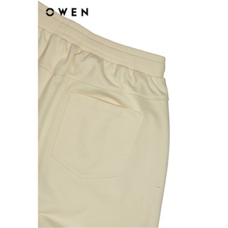 OWEN - Quần nỉ Regular Fit SN241451 màu Be chất liệu Cotton - Polyester