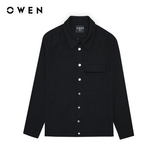 OWEN - Áo khoác Relax Fit JK241347 màu Đen chất liệu Polyester Nano