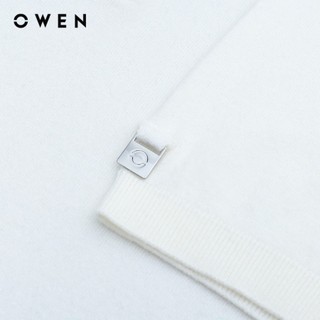 OWEN - Áo polo ngắn tay Relaxfit APV243763 màu Trắng chất liệu Visco - Nylon - Polyester