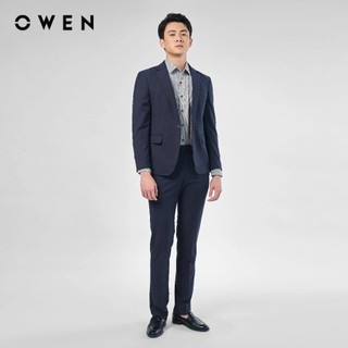 OWEN - Bộ Veston Regular Fit VES231495 màu Ghi chất liệu TR Spandex
