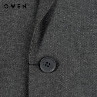 OWEN - Bộ Veston Slim Fit VES231683 màu Ghi chất liệu Polyester Rayon Spandex