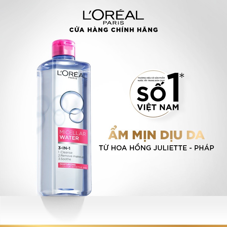 Ảnh Bộ nước tẩy trang Micellar Water 400ml & Sữa Chống Nắng x20 UV Defender Serum 50ml SPF 50+ PA++++ L'Oreal Paris 3
