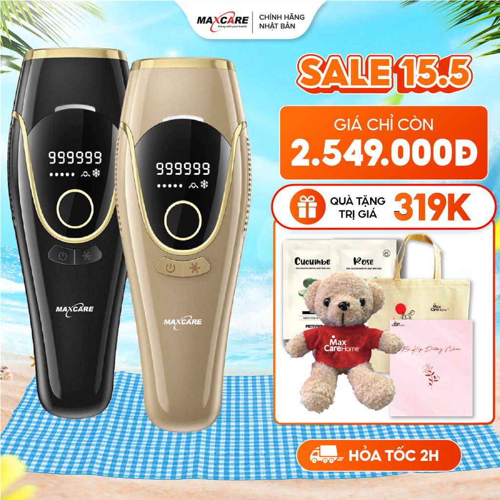 Ảnh Máy Triệt Lông Băng Lạnh TRẺ HÓA DA IPL Maxcare M2 Bản Cao Cấp Tích Hợp Cảm Biến Da, Năng Lượng 19J Tăng 35% Hiệu Quả 1