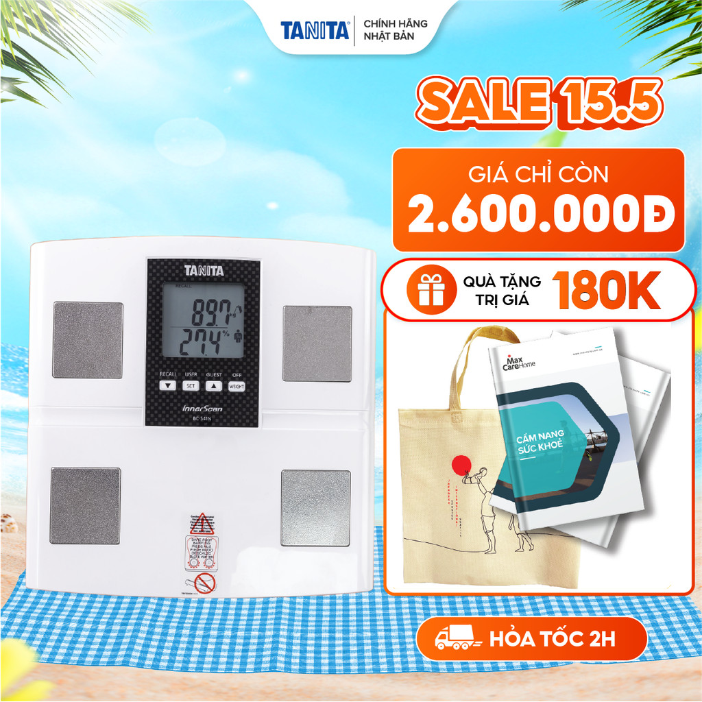 Ảnh Cân phân tích 9 chỉ số cơ thể Tanita BC-541N NHẬP KHẨU tại NHẬT độ chính xác tiêu chuẩn Nhật Bản 1
