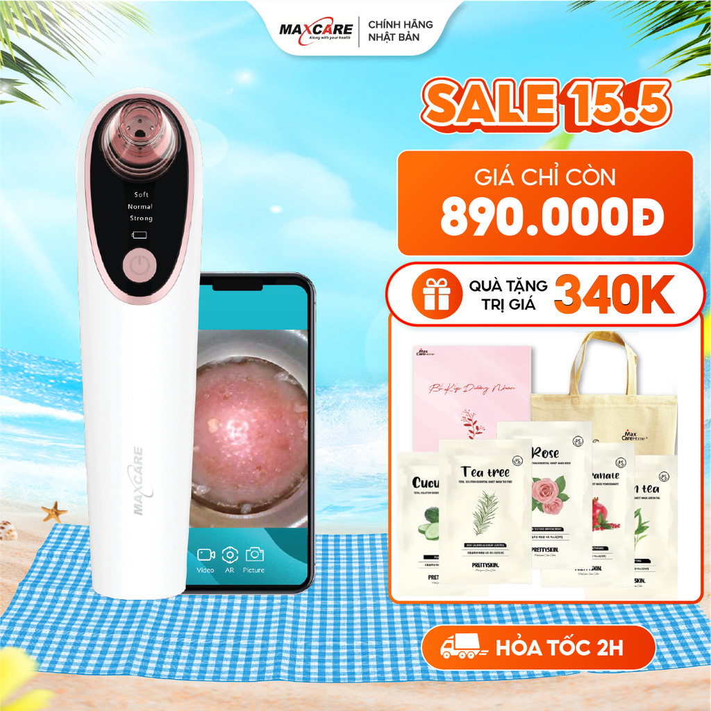 Ảnh Máy hút mụn đầu đen tích hợp CAMERA SOI DA TÌM MỤN ẩn Zoom X20 Maxcare Max666PRO cao cấp Kết nối App 1
