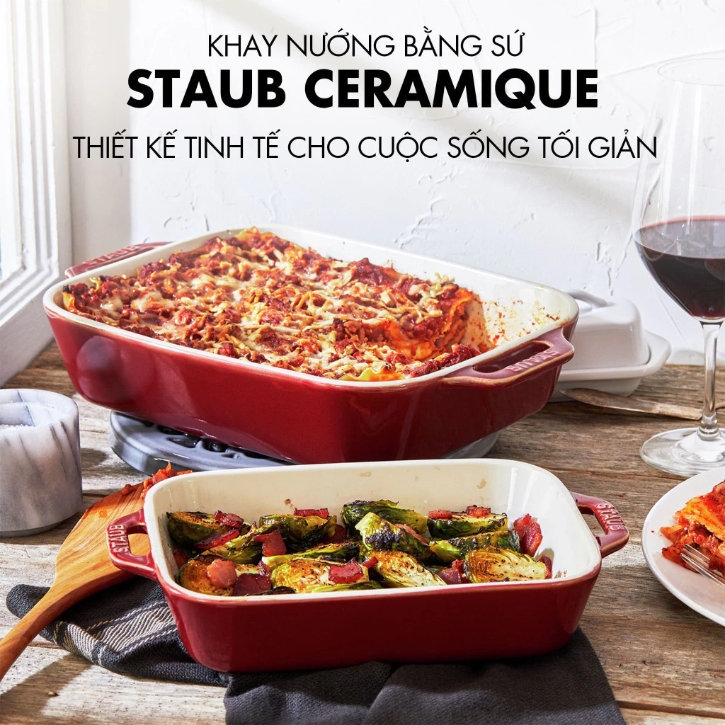 Khay nướng gốm tráng men staub