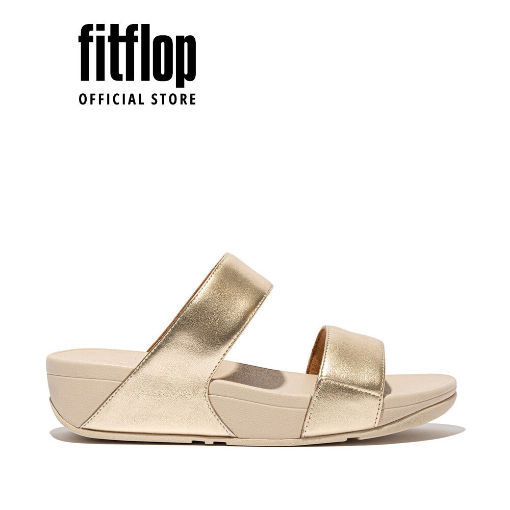 Dép Xăng Đan Nữ FitFlop Da LULU - Platino - FOT - ED4-675