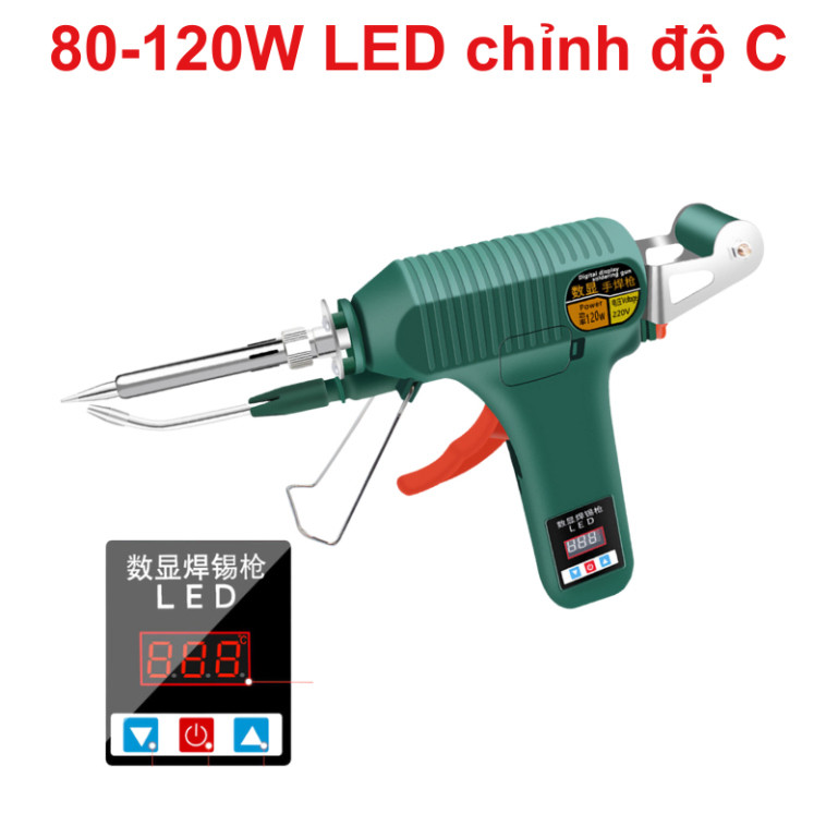 Mỏ hàn chì, thiếc tự động đẩy dây chì, gia nhiệt cực nhanh 60W/80W/120W