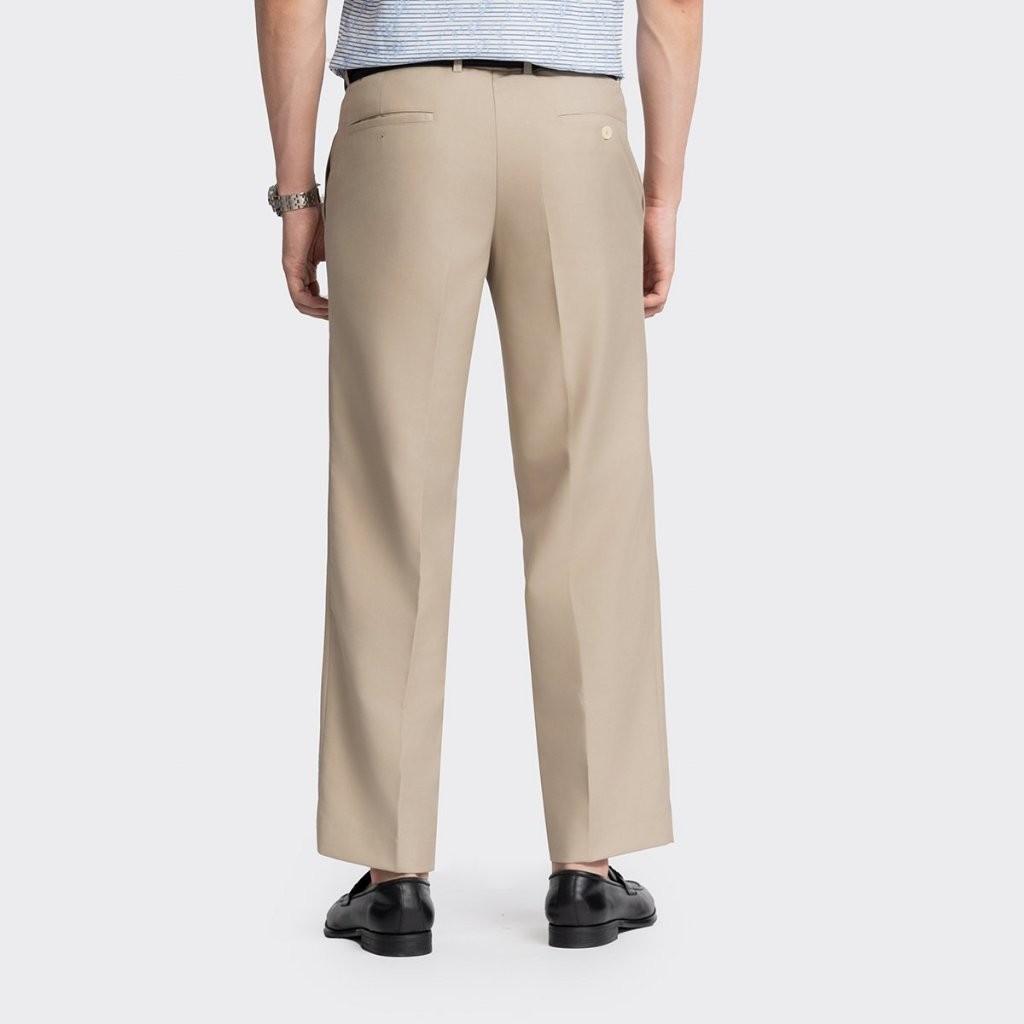 Quần tây nam trung niên ống suông INSIDEMEN chất vải polyester bền màu form classic cao cấp 6TR0010Z
