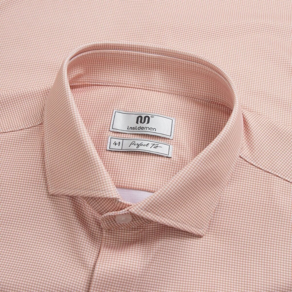 Áo sơ mi nam ngắn tay INSIDEMEN sợi sồi thiên nhiên mang đến cảm giác mềm mại, thoáng mát ISS038AZ