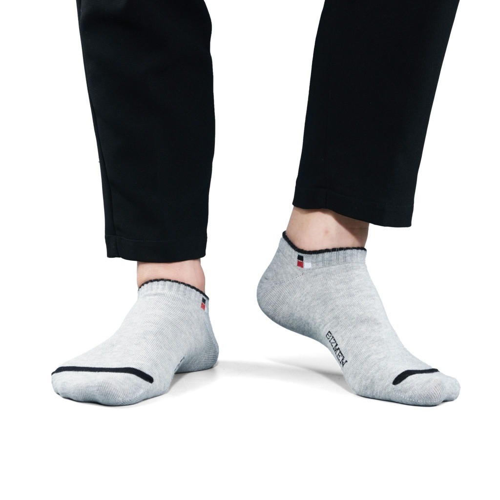 Bộ 2 tất vớ nam cổ ngắn Bizmen sợi cotton cao cấp, thấm hút mồ hôi tốt BSC006EDP02