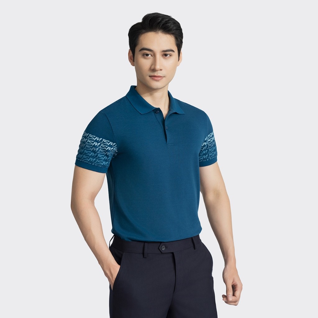 Áo Polo Nam INSIDEMEN Tay Ngắn Họa Tiết In Slim fit IPS006AZ