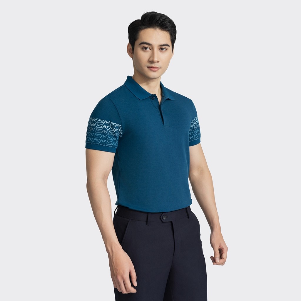 Áo Polo Nam INSIDEMEN Tay Ngắn Họa Tiết In Slim fit IPS006AZ