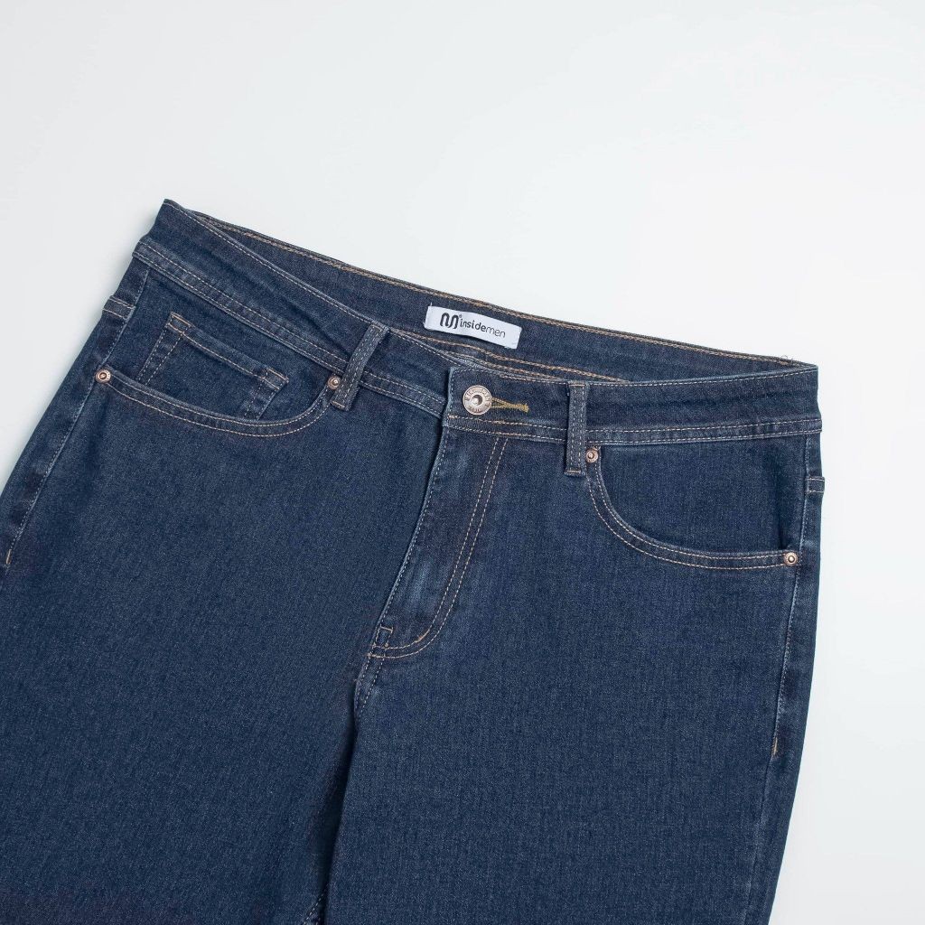 Quần Jeans Dài Nam INSIDEMEN Dáng Suông Nhẹ Form Regular Fit IJN0480Z