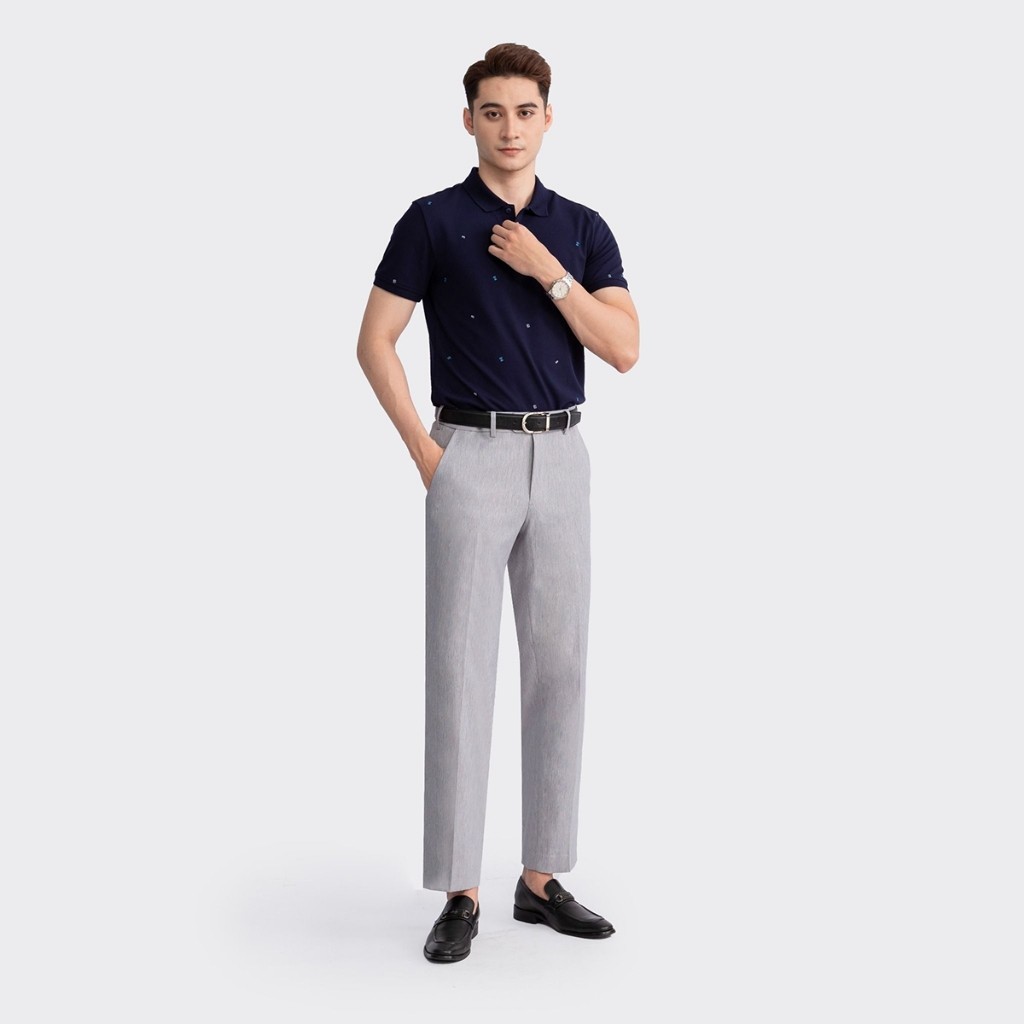 Áo Polo Nam Có Cổ INSIDEMEN Cotton Thoáng Mát Họa Tiết Công Sở IPS009S3
