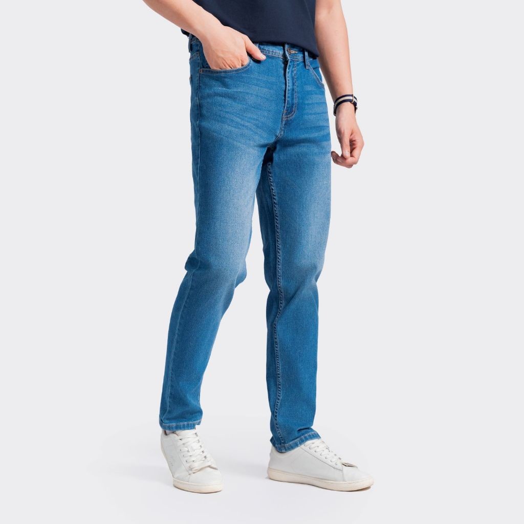 Quần Jeans Dài Nam Insidemen Dáng Suông Vừa Regular Fit Năng Động Thoải Mái IJN0500Z