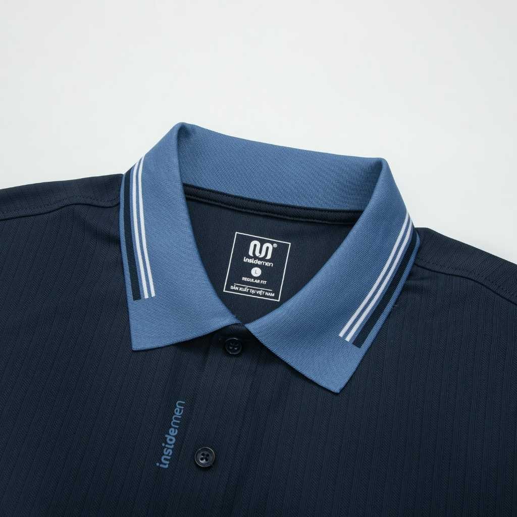 Áo Polo Nam Tay Ngắn Insidemen Regular Fit suông vừa co giãn IPS225AS0