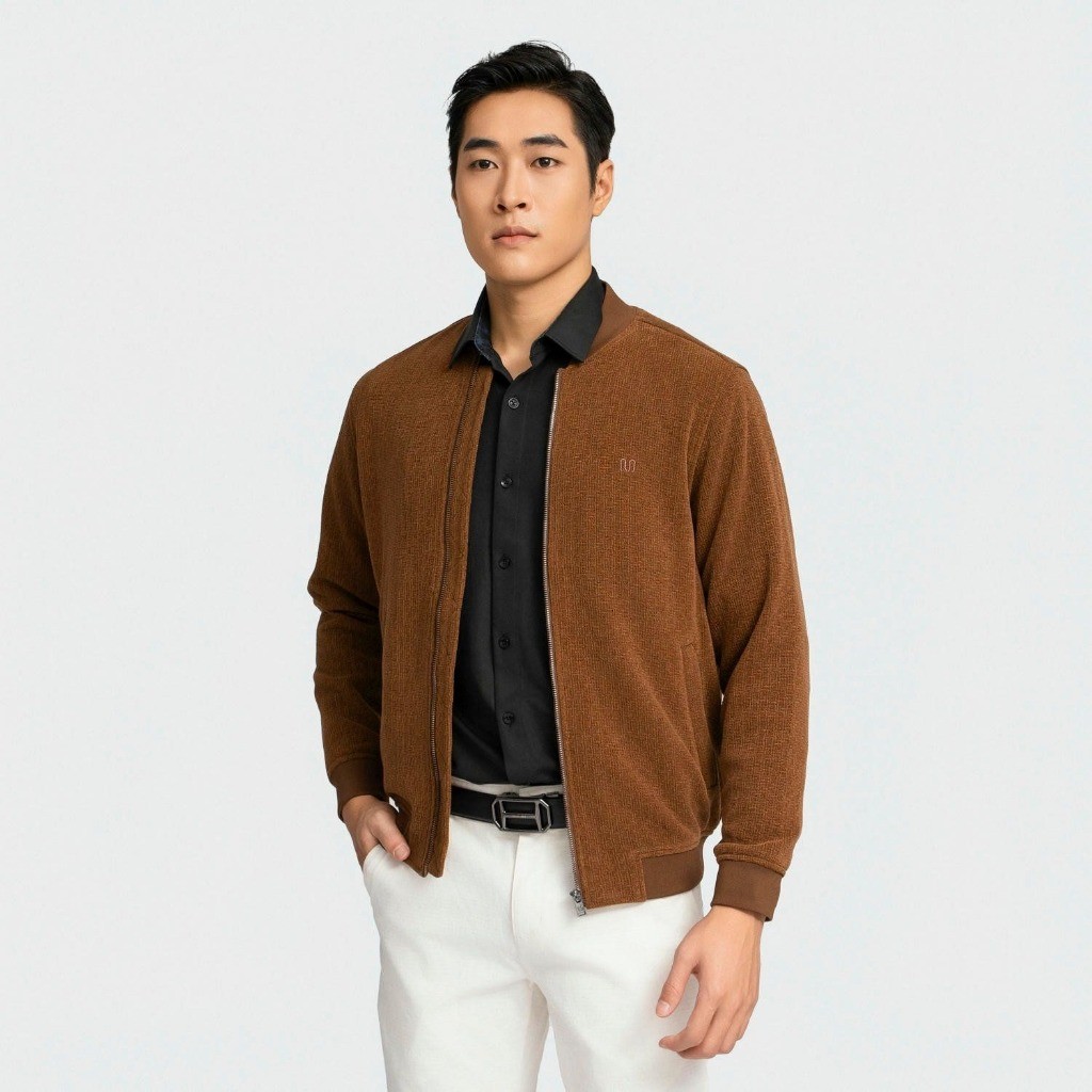 Áo Khoác Nhung Hai Lớp giữ ấm Nam INSIDEMEN Lịch Sự Sang Trọng nhiều màu sắcIJK051BZ