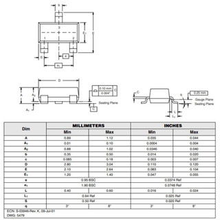[Ưu đãi] (50 cái) Transistor BJT PNP dán SS850, SS8550, A1015, BC807, MMBT3906