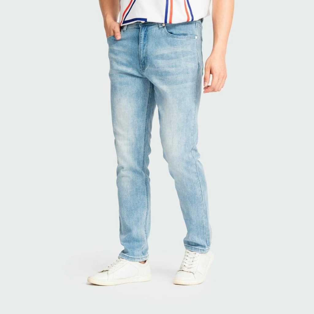 Quần jeans nam INSIDEMEN Regular fit trẻ trung, năng động Co giãn tốt IJN0380Z