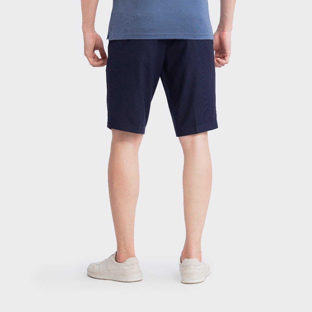 Quần Short Tây Âu Nam Cao Cấp INSIDEMEN Co Giãn Nhẹ Không Nhăn Xù Phai Màu Vải Kẻ Ô Karo ISO030S3