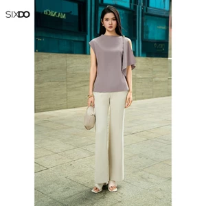 Quần nữ công sở SIXDO (Beige Woven Flared Pants)