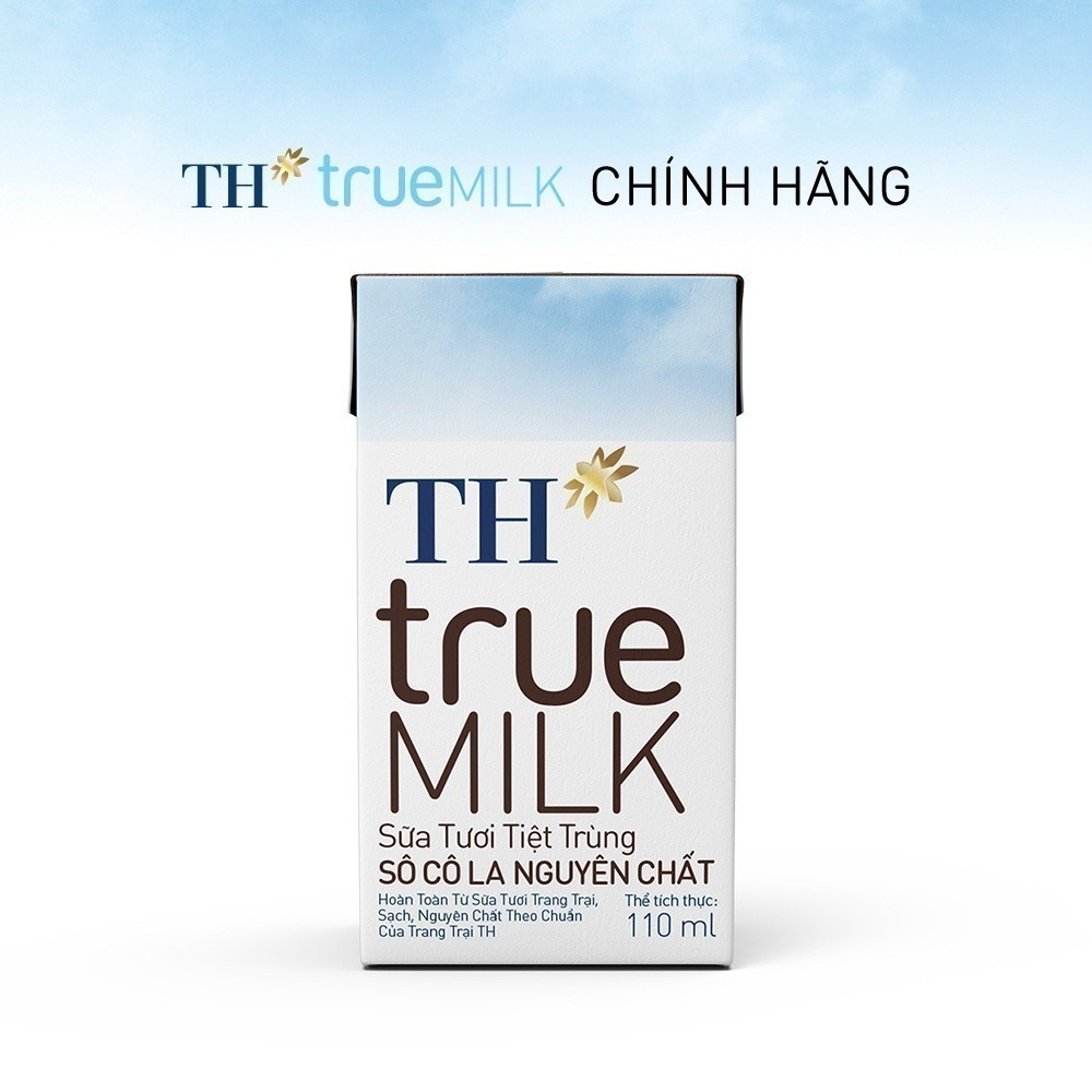 Thùng 48 hộp sữa tươi tiệt trùng TH true MILK sôcôla nguyên chất 110 ml (110 ml x 48)