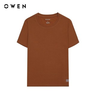 OWEN - Áo Tshirt ngắn tay Body Fit TSN233234 màu Nâu chất liệu COTTON MODAL
