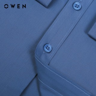 OWEN - Áo sơ mi dài tay Slim Fit AS230652D màu Xanh chất liệu Bamboo