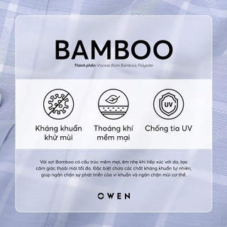 OWEN - Áo sơ mi dài tay Regularfit AR230605DT màu Nâu chất liệu Bamboo