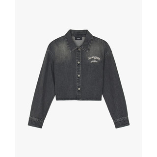 MLB - Áo sơ mi denim nữ cổ bẻ tay dài Varsity Culsive_3FDRV0144-50CGS