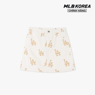 MLB - Chân váy denim mini phom chữ A Basic Multi Megalogo Print_3FDSB0143-07CRS
