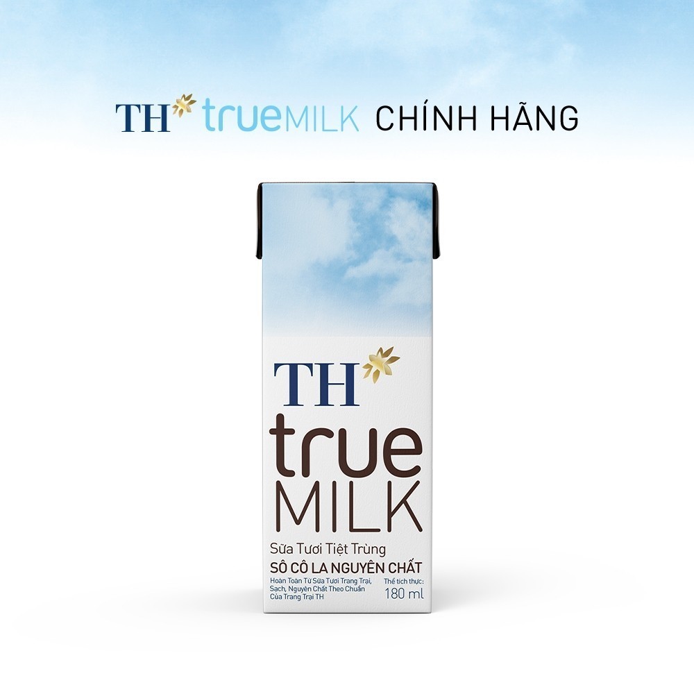 [LIVE STREAM] Thùng 48 hộp sữa tươi tiệt trùng TH true MILK sôcôla nguyên chất 180 ml (180 ml x 48)