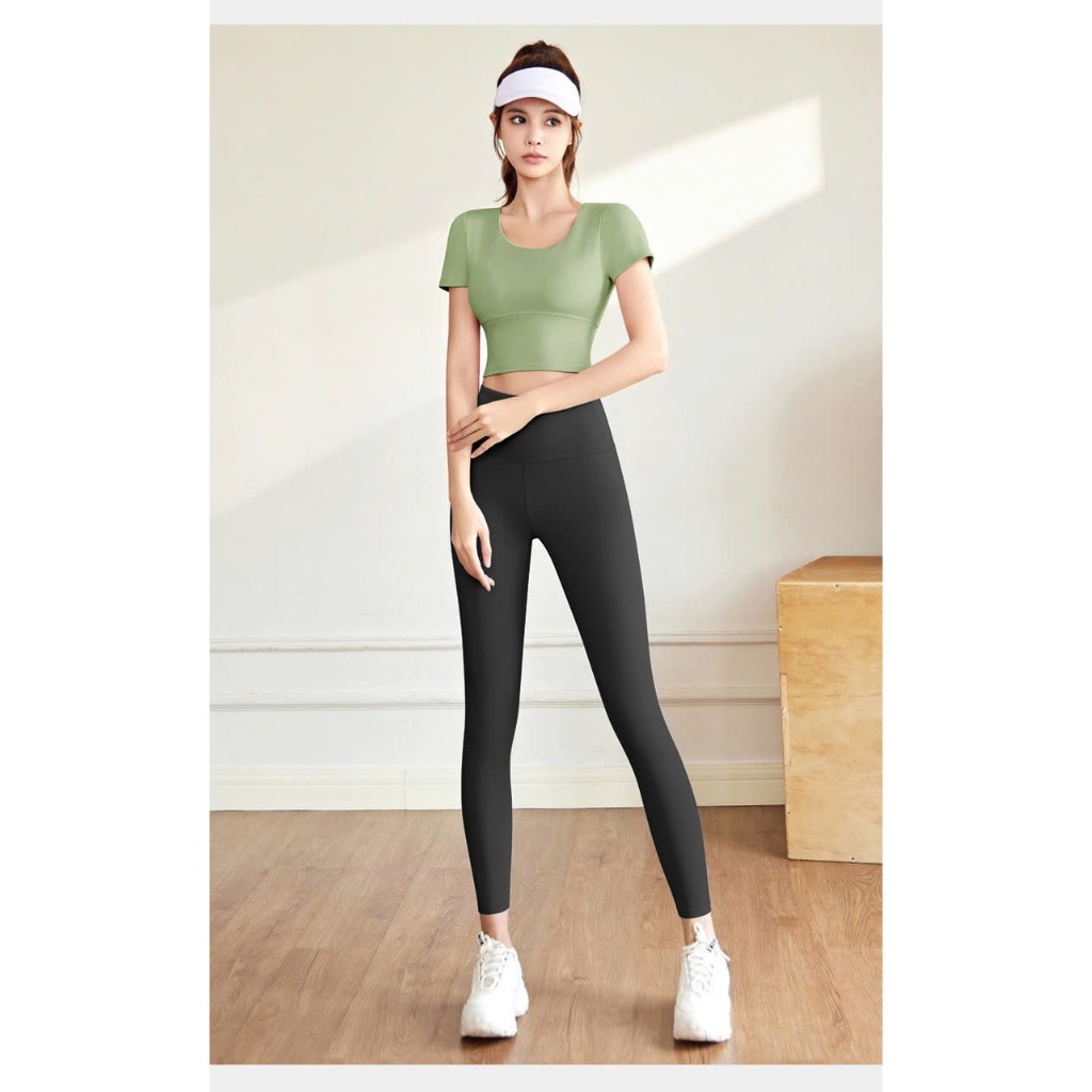 Ảnh Đồ tập gym nữ LUHAZO set quần áo tập pickleball yoga đi bộ thể dục thể thao đan chéo lưng có mút ngực MD011&MT2 4