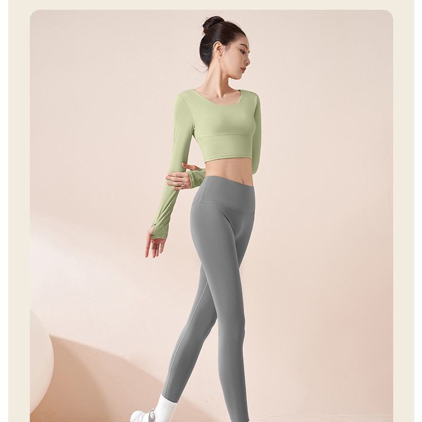 Ảnh Đồ tập gym nữ LUHAZO erobic yoga vải co giãn thấm hút mồ hôi tốt dài tay basic dễ mặc năng động 1304 T2T2 Pickleball 2
