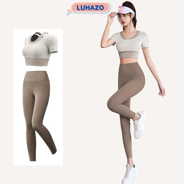 Ảnh Đồ tập gym nữ cao cấp set quần áo tập thể dục yoga thể thao bra có mút ngực big size pickleball MD045 t1t2 1
