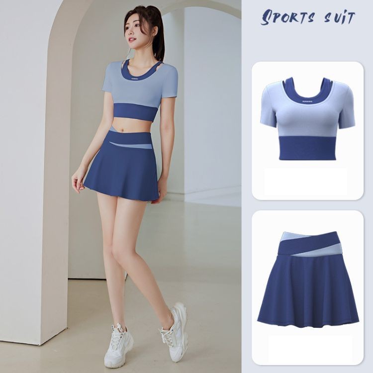 Ảnh Đồ tập gym nữ thể thao dạng váy chữ A yoga erobic cao cấp quần áo gym nữ Quảng Châu croptop MD035&MQ005 T2T3 Pickleball 3