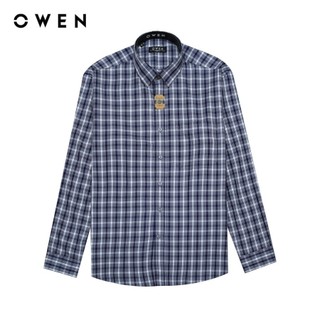OWEN - Áo sơ mi dài tay Regularfit AR240500DT màu Xám đậm chất liệu Viscose - Polyester